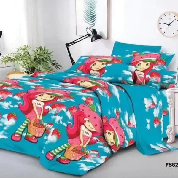 روتختی تکنفره طرح دختر توت فرنگی Strawberry Shortcake